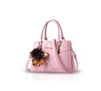 NICOLE&DORIS Le donne della borsa di modo di Crossbody della spalla della borsa di cuoio del Tote della cartella sacchetto di acquisto Faux Rosa