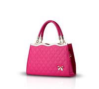 Nicole&Doris Leather PU Soft Surface nuove donne/signore borsa a tracolla Borsello grata di diamante Red Rose