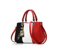 NICOLE & DORIS Moda Borsa a mano Donne Borse a Spalla Borsa a tracolla Borsa Tote Messenger borsa con Grande Capacità in PU Pelle Vino rosso 2