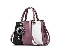 NICOLE & DORIS Moda Borsa a mano Donne Borse a Spalla Borsa a tracolla Borsa Tote Messenger borsa con Grande Capacità in PU Pelle Viola 1