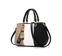 NICOLE & DORIS Moda Borsa a mano Donne Borse a Spalla Borsa a tracolla Borsa Tote Messenger borsa con Grande Capacità in PU Pelle Nero 2