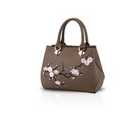 NICOLE&DORIS Moda Casuale Elegante Donna Borse a Mano Borse a Spalla Borse a Tracolla Borse Commuter Tote Impermeabile Durevole Morbido PU Cachi