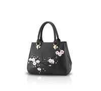 NICOLE&DORIS Moda Casuale Elegante Donna Borse a Mano Borse a Spalla Borse a Tracolla Borse Commuter Tote Impermeabile Durevole Morbido PU Nero