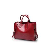NICOLE&DORIS Moda Donna Borse a Tracolla Borse a Mano Borse a Tracolla Messenger Bag Crossbody Tote Durevole PU, Rosso, Tracolla