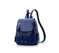NICOLE & DORIS Moda Donna Zaino Mini Zaino in Ecopelle Zaino per Donna Borsa a tracolla Zaini Ragazze Bianco …, Blu scuro, L, Classico