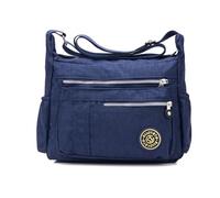 NICOLE&DORIS Moda Donne Messenger Bag Borsa a Tracolla Crossbody Impermeabile Nylon Blu Scuro