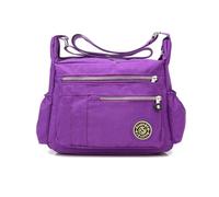 NICOLE&DORIS Moda Donne Messenger Bag Borsa a Tracolla Crossbody Impermeabile Nylon Viola Chiaro