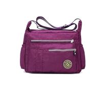 NICOLE&DORIS Moda Donne Messenger Bag Borsa a Tracolla Crossbody Impermeabile Nylon Viola Scuro