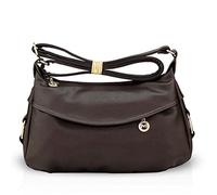 NICOLE&DORIS Moda Donne Messenger Bag Borsa a Tracolla Crossbody Impermeabile PU Marrone