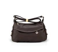 NICOLE&DORIS Moda Donne Messenger Bag Borsa a Tracolla Crossbody Impermeabile PU Marrone
