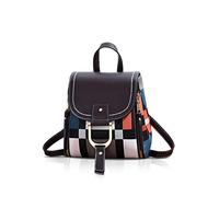 NICOLE&DORIS Moda Zaino Donna Piccolo Zaino Borsa a Tracolla Borse Zaino Pelle Plaid Zainetto da Viaggio per lo Shopping Caffè