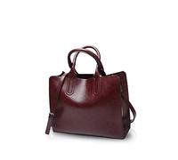 NICOLE&DORIS Mode Donna Borse a Mano Tote Borse a Spalla Borse a Tracolla Borsa Crossbody Borsa Sacchetto del Messaggero Durevole PU Vino Rosso