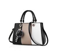 NICOLE & DORIS Nuovo Borsa Donna Borse a Mano Elegante Borse a Tracolla Multitasche Borse Spalla Tote PU Pelle Borsette con Pompon