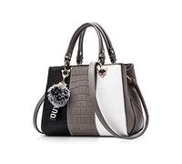 NICOLE & DORIS Nuovo Borsa Donna Borse a Tracolla Elegante Borsetta PU Pelle Spalla Borse a Mano Tote Borse con Pompon