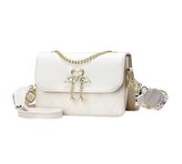 NICOLE & DORIS Piccola Borsa a Tracolla Donna Borse a Mano con 2 Tracolla Borsetta Crossbody PU Pelle Borse Messenger Ragazza Borse con Catena a Spalla Beige