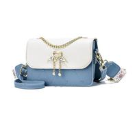 NICOLE & DORIS Piccola Borsa a Tracolla Donna Borse a Mano con 2 Tracolla Borsetta Crossbody PU Pelle Borse Messenger Ragazza Borse con Catena a Spalla Blu