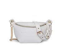 NICOLE & DORIS Piccola Borsa a Tracolla Donna Marsupio a Spalla in Pelle PU Con Catena Messenger Crossbody Bauletto Bianco