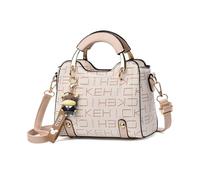 NICOLE & DORIS Piccole Borse Donna a Tracolla Borsa con Manico Borse a Mano e a Spalla Pelle PU Borse Ragazza Carino Borsetta Crossbody Pochette Khaki con Lettere