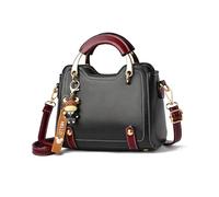 NICOLE & DORIS Piccole Borse Donna a Tracolla Borsa con Manico Borse a Mano e a Spalla Pelle PU Borse Ragazza Carino Borsetta Crossbody Pochette Nero