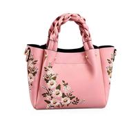 NICOLE & DORIS Sac à Main Brodé de Mode Borsa da Donna Borsa a Tracolla Elegante Borsa Messenger in Pelle PU Borsa a Spalla Borsa Con Manico Superiore Rosa