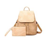 NICOLE & DORIS Zaino Casual per Donna, Zainetto Scuola, Borsa a Tracolla Cachi