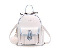NICOLE & DORIS Zaino da Donna alla Moda Zaino Piccolo Zainetto Carino Ragazza Zaino Mini Pelle PU Borsa a Zainetto Elegante Zainetti Antifurto Zaini da Viaggiol Giorno Bianco