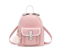 NICOLE & DORIS Zaino da Donna alla Moda Zaino Piccolo Zainetto Carino Ragazza Zaino Mini Pelle PU Borsa a Zainetto Elegante Zainetti Antifurto Zaini da Viaggiol Giorno Rosa