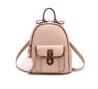 NICOLE & DORIS Zaino da Donna alla Moda Zaino Piccolo Zainetto Carino Ragazza Zaino Mini Pelle PU Borsa a Zainetto Elegante Zainetti Antifurto Zaini da Viaggiol Giorno Cachi
