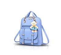 NICOLE&DORIS Zaino Donna Borsa a Zainetto Borse a Tracolla Zaino carina Scuola Viaggio Pelle Blu