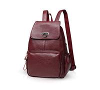 NICOLE & DORIS Zaino in pelle donna Zaino casual in pelle daypack da donna Zaino Borse a Tracolla Zaino Donna Vino rosso
