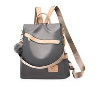 NICOLE & DORIS Zaino per Donna Borse da Scuola Moda Daypack Impermeabile Zaino Antifurto Zainetto Multifunzione Borsa Studente Casual Backpack Grigio