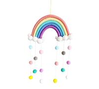 Nicole Knupfer - Decorazione da parete in macramè, a forma di arcobaleno, decorazione per la casa, stile boho, decorazione da parete per bambini (CH5A-1)
