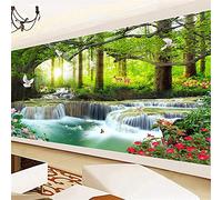 Nicole Knupfer - Set fai da te per diamond painting, paesaggio con cigni 5D, con strass, decorazione artigianale (100 x 40 cm)