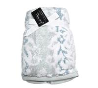 NICOLE MILLER Blu Grigio Mint 3D Motivo Damascato 100% Cotone Bagno, O 2 Mano