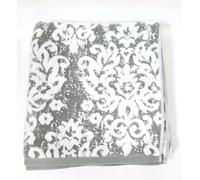 NICOLE MILLER Grigio, Bianco Motivo Damascato 100% Cotone Bagno O 2 Polpastrello