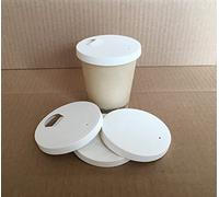 Nicoletti 100 HOT CUP CARTA 250 ml BICCHIERI TAZZE CON COPERCHIO IN CARTONCINO MUNITO DI FORO PER CAFFE AMERICANO e BEVANDE CALDE