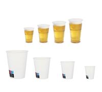 Nicoletti 400 Bicchieri in carta o polipropilene per Caffe, Acqua, The Bicchiere per bevande fredde o calde formato selezionabile (250ml 8oz carta)