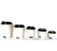 Nicoletti 50 Bicchieri di Carta Bianchi Paper Cup White 100% BIO con o Senza Coperchio munito di Foro (100 ML Solo Bicchieri)