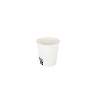 Nicoletti 50 Bicchieri di Carta Bianchi Paper Cup White 100% BIO con o Senza Coperchio munito di Foro (250 ML Solo Bicchieri)