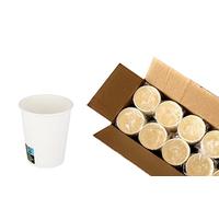 Nicoletti Bicchieri di Carta Bianchi Bicchiere in cartoncino Bianco Monouso Ecosostenibile 100% BIO 250 ml / 8 oz altezza 9 cm diametro 80 mm (50)