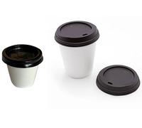 Nicoletti KIT 200 pezzi ESPRESSO e RISTRETTO : 50 tazzine bicchieri carta 100 ml 4oz con 50 coperchi + 50 bicchierini carta 75 ml 2.5 oz con 50 coperchi ideali per Asporto Bar Caffe