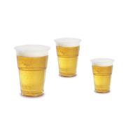 Nicoletti KIT BAR del Birraio 150 Pezzi Bicchieri Birra PP con bordo antischiuma 50 pz da 0,3 L (300cc) 50 pz da 0,4 L (400cc) e 50 pz da 0,5 L (500cc) con tacca di delimitazione