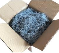 Nicoletti Truciolo di carta per ceste 1 kg Colore CELESTE Paglia in carta kraft (fine 2mm) per confezioni natalizie pasquali paglietta cesti regalo imballo da riempimento