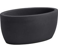 Nicoli TECNOKIT VASO OVALE ELEGANTE ATHENA CM 50 IN RESINA, PER INTERNO ED ESTERNO (ANTRACITE)
