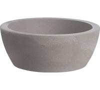 NICOLI THETIS Vaso Rotondo in Resina, Fioriera Grande da Esterno e Interno - Vaso per Terrazzo e Giardino, Resistente UV e Intemperie, Design Italiano Made in Italy - Cenere Ø40 cm