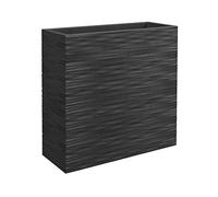 Nicoli Vaso grande Separé elegance cm 80x30x75h in resina, effetto rilievo, fioriera da interno esterno ideale per dividere ambienti (ANTRACITE)