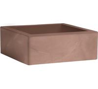 Nicoli Vaso Quadrato Basso Minos 60x60 H22,5 Avana