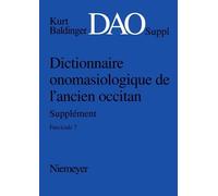 Nicoline Winkle Dictionnaire onomasiologique de l´ancien occitan (DA (Tascabile)