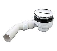 Nicoll 0205240 - PIletta di scarico per doccia Turboflow, in ABS cromato, ø 90 mm