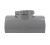 Nicoll SLV109 - Sella di collegamento 90°, con tappo da visita, Ø 100/90 mm